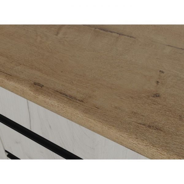 Кухонный гарнитур Амели лайт 1200х600 Белый/Дуб бунратти/Дуб грей