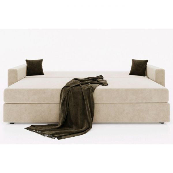 Диван прямой «Олимп 1», ППУ, еврокнижка, цвет селфи 01 / подушки селфи 03