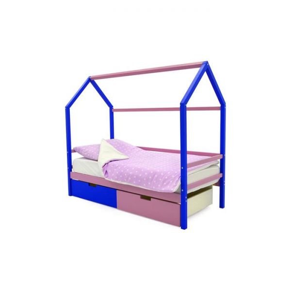 Детская кровать-домик Бельмарко Svogen синий-лаванда