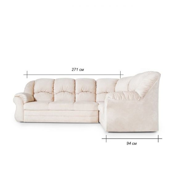 Угловой диван «Хост», угол правый, механизм дельфин, велюр, цвет nova 020