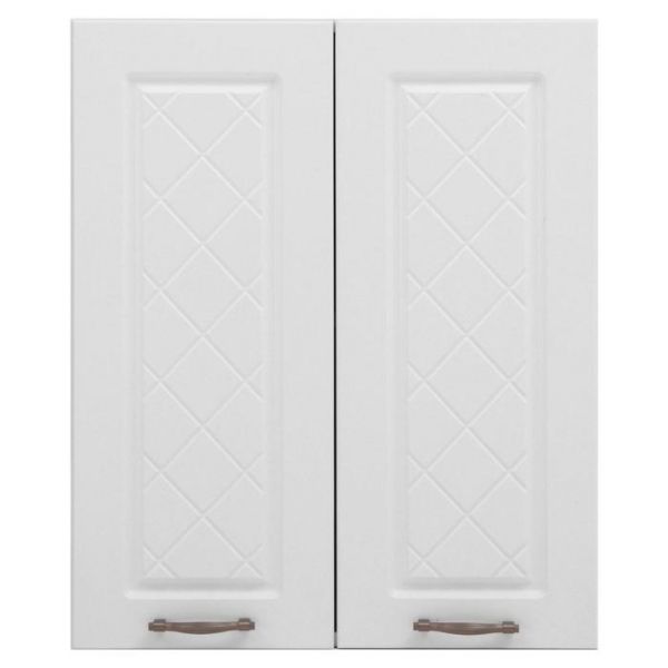 Шкаф навесной ШВ 600 Прованс, 600х300х720, МДФ Белый/Белый