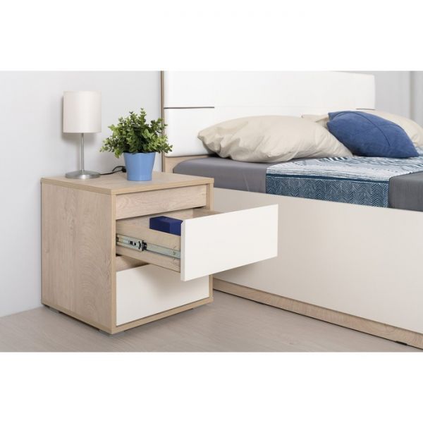 Тумба прикроватная Лея 13.288, 440х402х453, Дуб Эндгрейн/ Миндаль