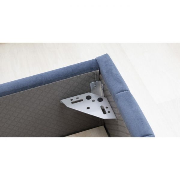 Кровать Милана, 1800х2000, ортопедическое осн+ПМ, Лекко океан/Полуночно-синий