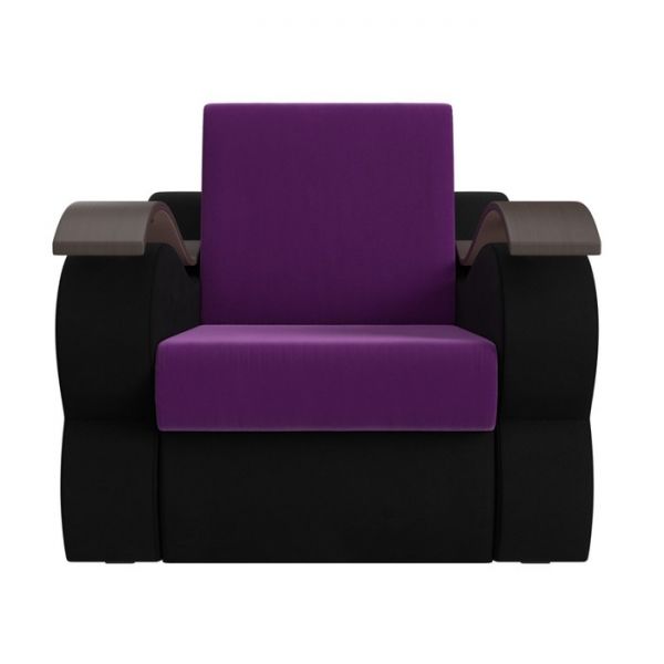 Кресло-кровать «Меркурий», механизм аккордеон, микровельвет, цвет фиолетовый / чёрный
