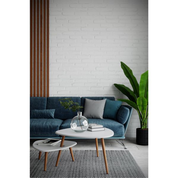 Комплект из двух журнальных столов «Стилгрей», 1200 ? 780 ? 455 мм, цвет белый