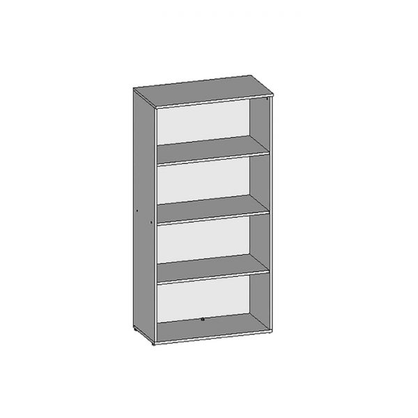 Шкаф для документов средний НШ-19, 760 ? 380 ? 1520 мм, белый шагр