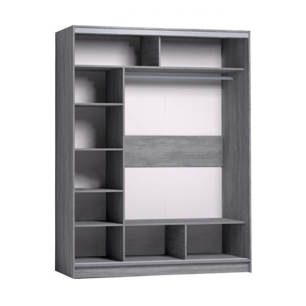 Шкаф-купе Strike, 1600 ? 595 ? 2105 мм, ЛДСП, цвет белый