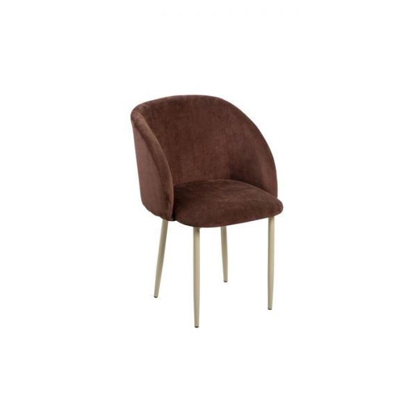 Стул Милли Вельвет 53 мокко/ Лайт металл бежевый