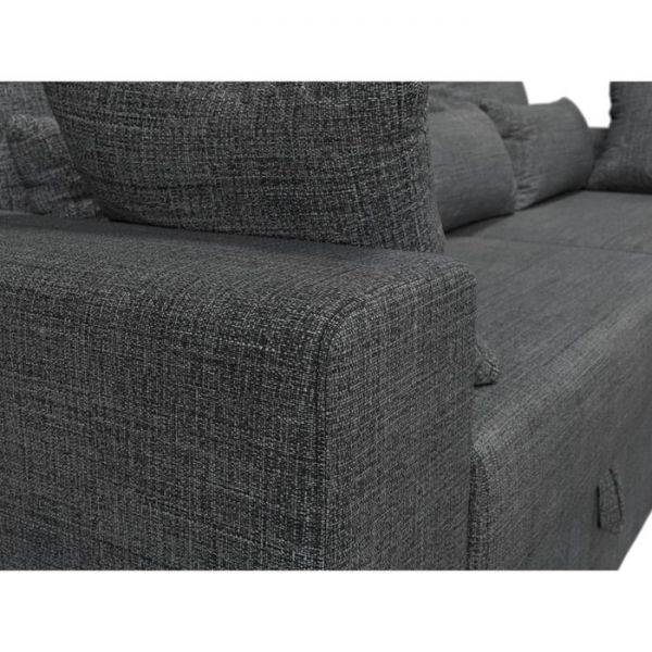 Диван прямой «Мэдисон», механизм еврокнижка, рогожка, цвет серый