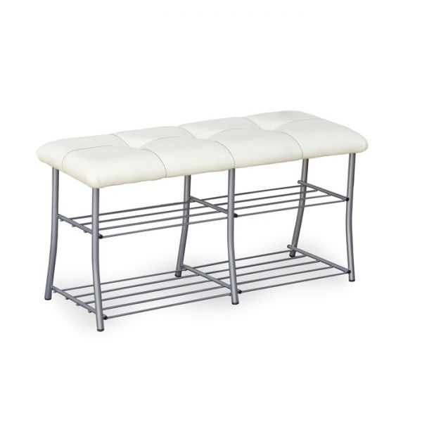 Обувница МС-7, 1020x350x500, Серебро/Крем