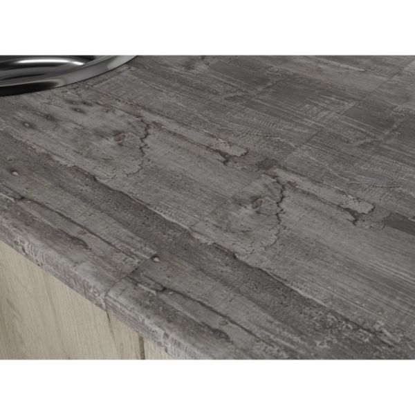 Кухонный угловой гарнитур Паола прайм 1400х1200 Белый/Кантри/Дуб грей, Дуб браун