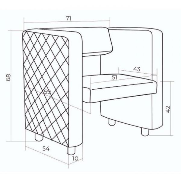 Диван "Йокки" , экокожа черный