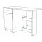 Стол письменный раскладной, 586(1100)х490х740, Белый
