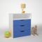 Комод ДМ-Т-1-1, 900 ? 900 ? 454 мм, корпус белый, фасад синий