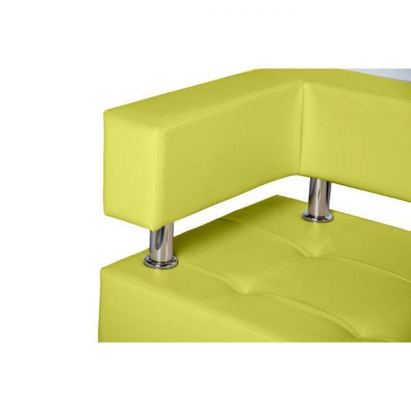 Диван 3-х местный "Борк", красный глянец