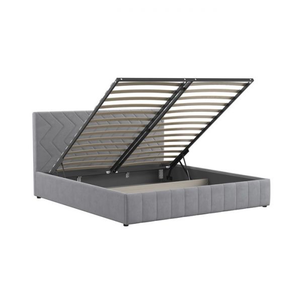 Кровать Милана, 1800х2000, ортопедическое осн+ПМ, Вивальди 7/Пепельный серый