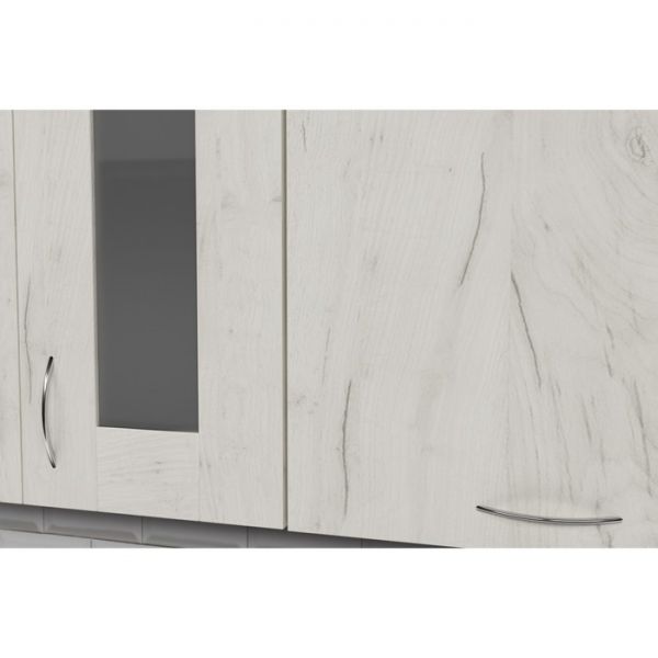 Кухонный гарнитур Лоретта компакт 2200х600 Венге/дуглас темный/Дуб грей