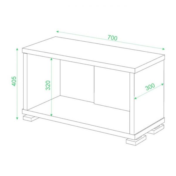 Стеллаж, 700 ? 300 ? 410 мм, цвет карамель