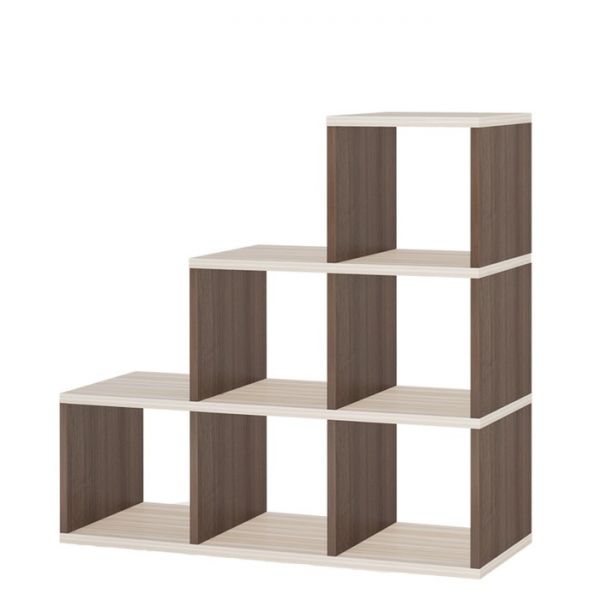 Стеллаж «Лесенка», 1300 ? 350 ? 1120 мм, цвет нельсон / белый