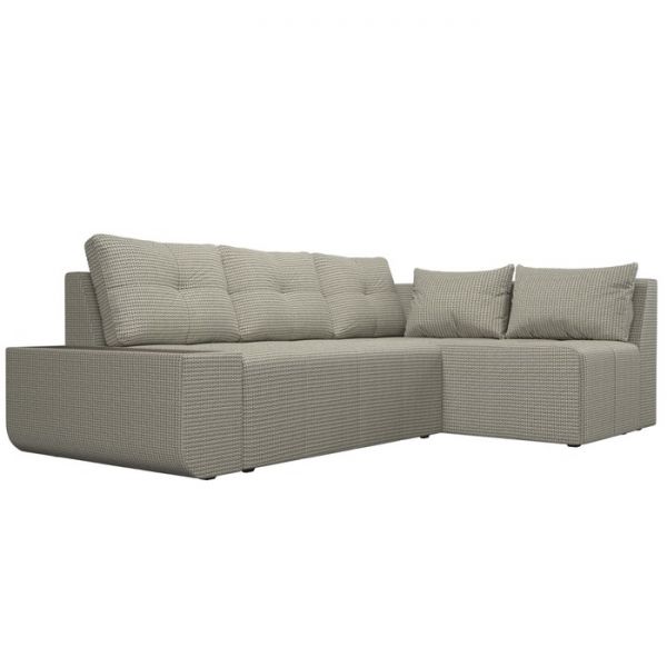 Угловой диван «Амадэус», правый угол, рогожка, цвет бежевый