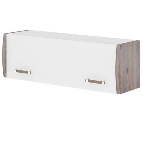 Полка навесная с фасадом ПФД, 1000 ? 290 ? 320 мм, цвет нельсон / белый