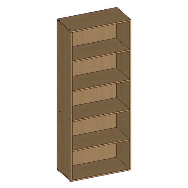 Шкаф стеллаж НШ-1, 760 ? 380 ? 1890 мм, белый шагр