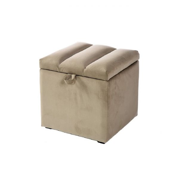 Пуф Осло мини 400х400х410  велюр светло-коричневый