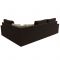 Угловой диван «Николь», механизм дельфин, микровельвет, правый угол, коричневый