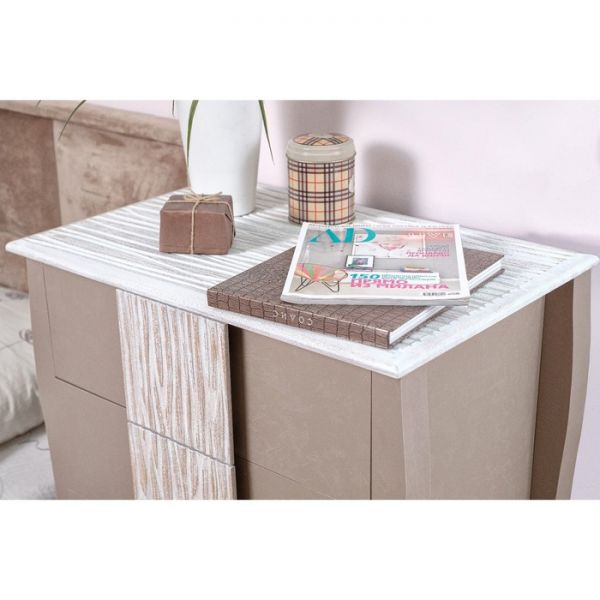 Комод Brownie 45, 730 ? 471 ? 959 мм, цвет мокко / белый