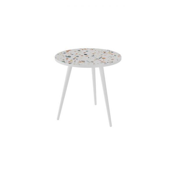 Стол журнальный «Палладио», 450 ? 450 ? 450 мм, цвет терраццо белый