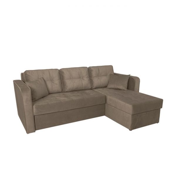 Угловой диван «Фаворит», механизм дельфин, цвет бинго бежевый