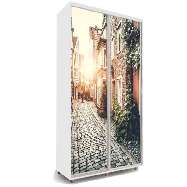 Шкаф-купе Яркий-22 1200х600х2300 Венге Темный/Путешествие 3