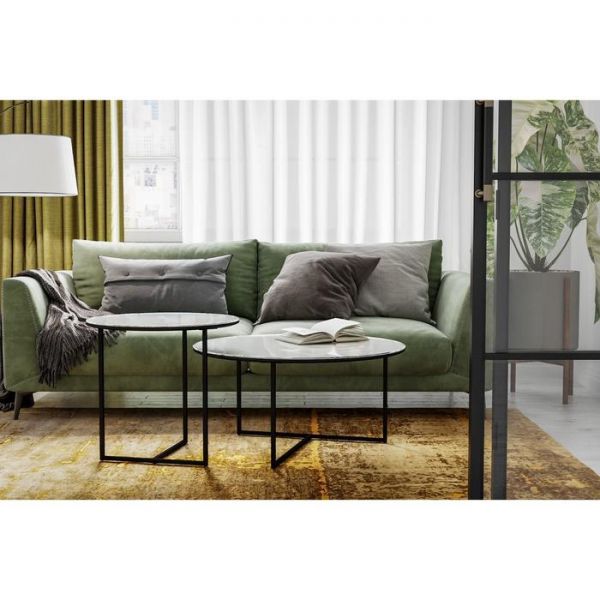 Стол журнальный «Альбано Glass», 550 ? 550 ? 500 мм, цвет белая Lacobel