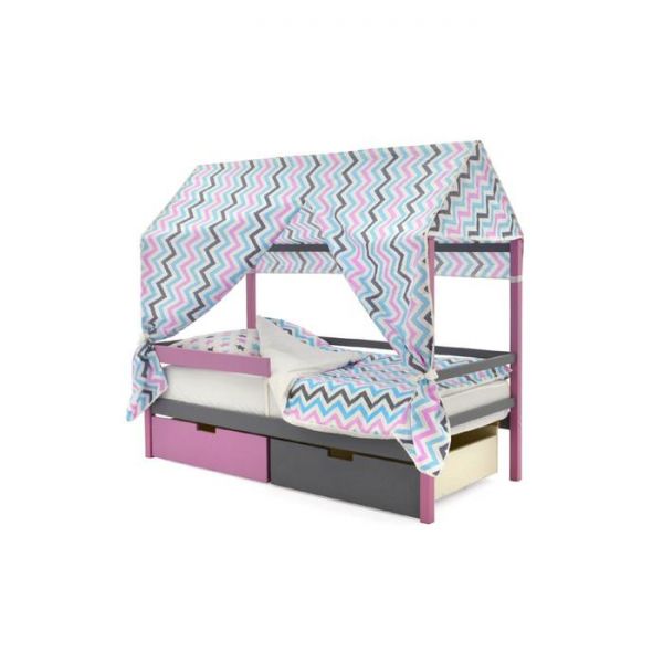 Детская кровать-домик Бельмарко Svogen лаванда-графит