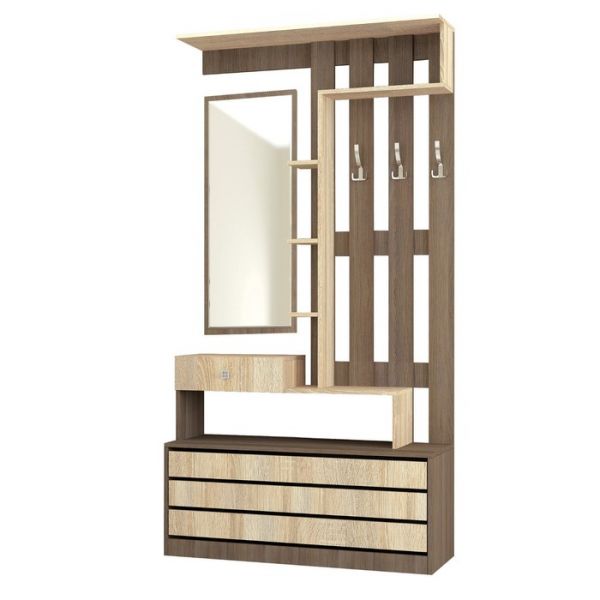 Прихожая Ямайка центральная секция 1100x350x2100 ясень шимо темный /дуб сонома