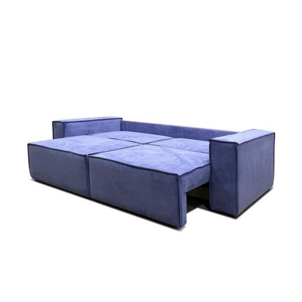 Диван "Бокс", велюр, цвет синий