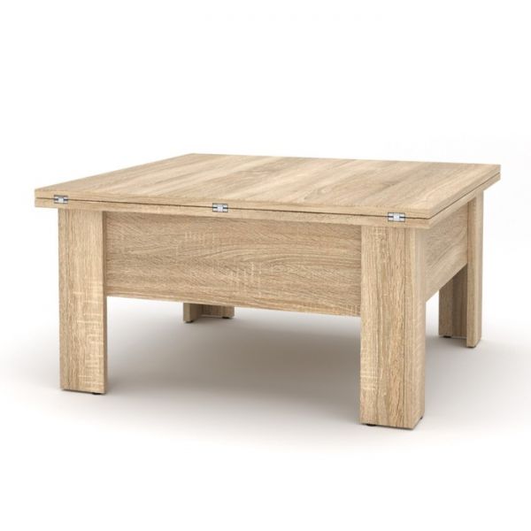 Стол-трансформер «Бета», 795(1590) ? 795 ? 475(815) мм, цвет дуб сонома