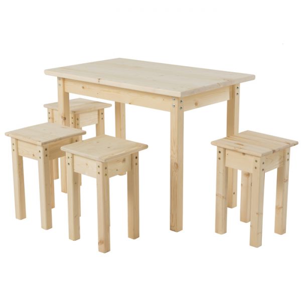 Стол со столешницей «Микки», 1000 ? 600 ? 800 мм, столешница 28 мм, цвет сосна