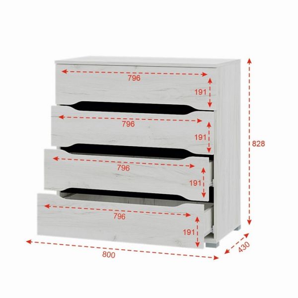 Комод Вега 800, 800х828х430, Крафт золотой/Венге