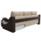 Угловой диван «Меркурий», механизм еврокнижка, экокожа, цвет бежевый коричневый