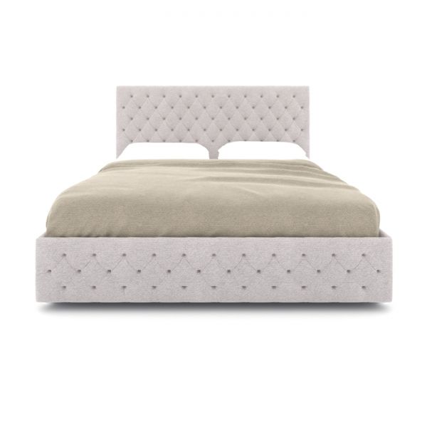 Кровать «Купол тысячелетия» без ПМ, 140 ? 200 см, ортопедическое основание, рогожка, серый