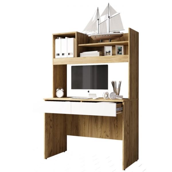 Стол письменный Селфи 1105х567х1670 крафт/белый глянец