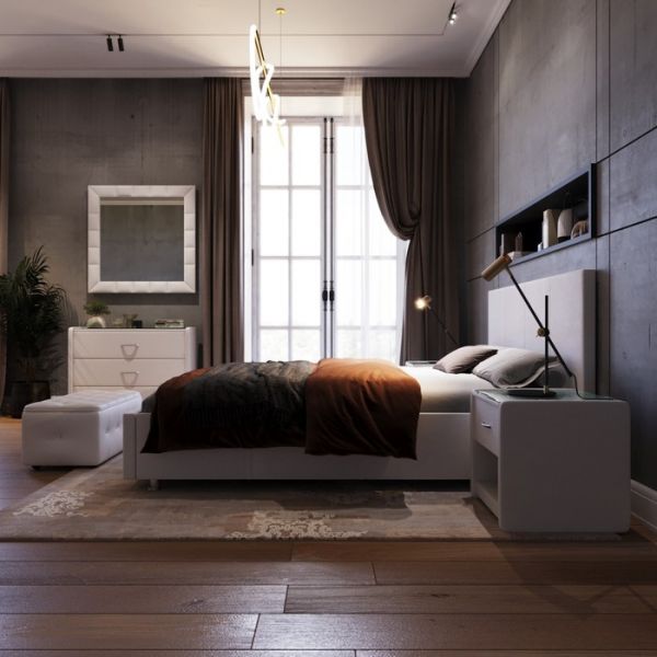 Кровать «Атриум New» без ПМ, 1400 ? 2000 мм, ортопедическое основание, цвет белый