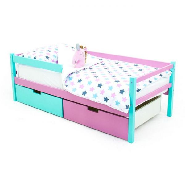 Детская кровать-тахта Svogen мятный-лаванда