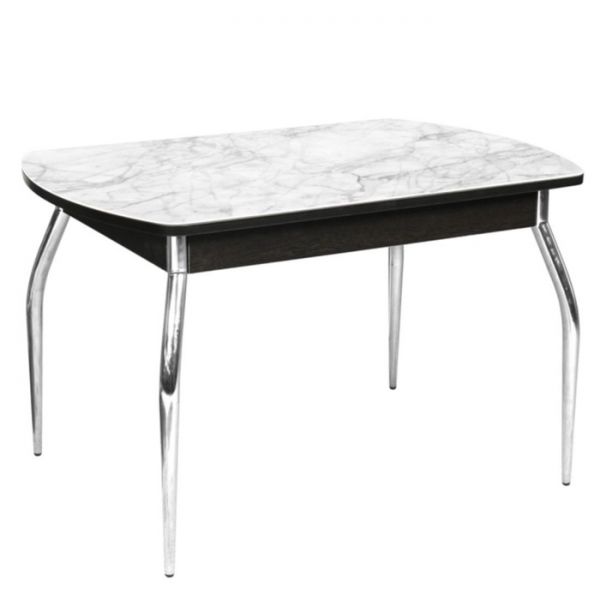 Стол раздвижной «Грация», 1100(1450) ? 700 ? 750 мм, глянец, хром, цвет белёный дуб / R045