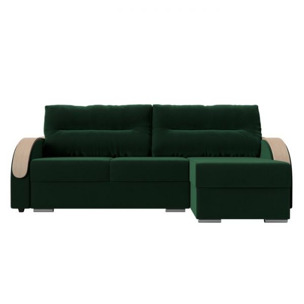 Угловой диван «Дарси», механизм еврокнижка, велюр, цвет бежевый