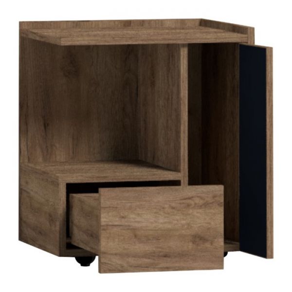 Тумба прикроватная Nature 42, 450 ? 357 ? 527 мм, цвет гаскон пайн / чёрный