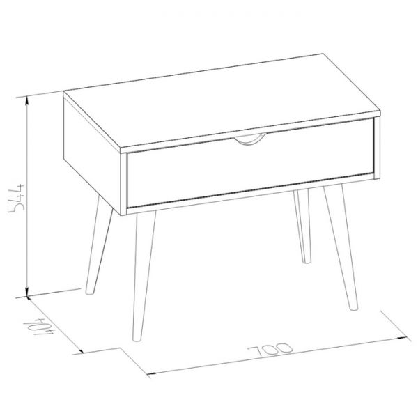 Стол журнальный «Леон 220», 700 ? 405 ? 544 мм, цвет ясень анкор светлый / ателье светлый