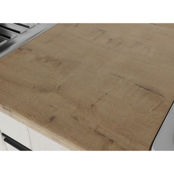 Кухонный гарнитур Амели мини 1000х600 Белый/Дуб бунратти/Дуб грей