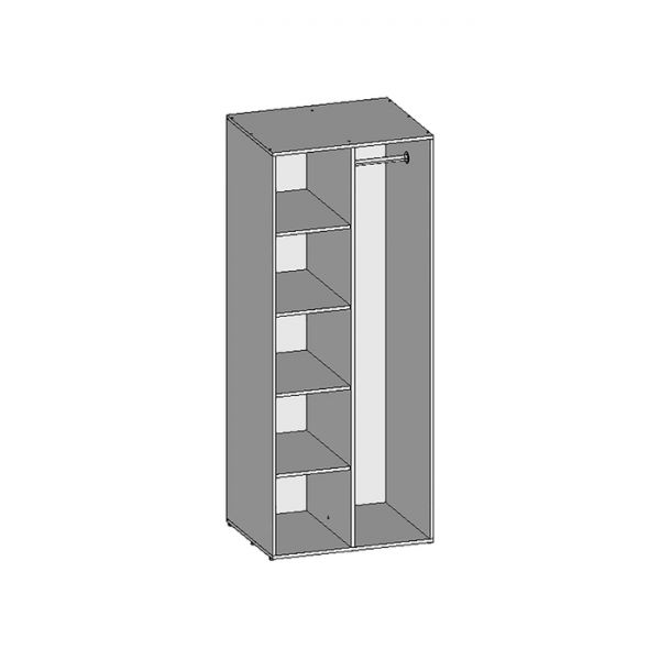 Шкаф универсальный НШ-20, 760 ? 600 ? 1890 мм, белый шагр